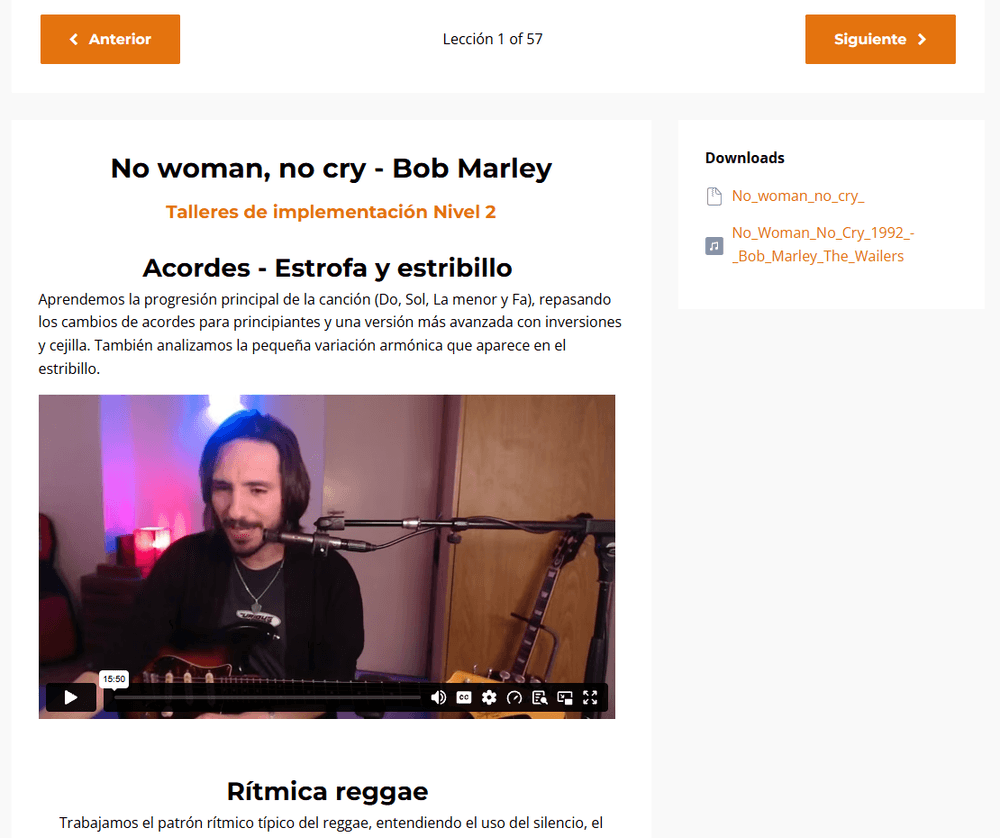 Un taller por dentro, con sus descargas